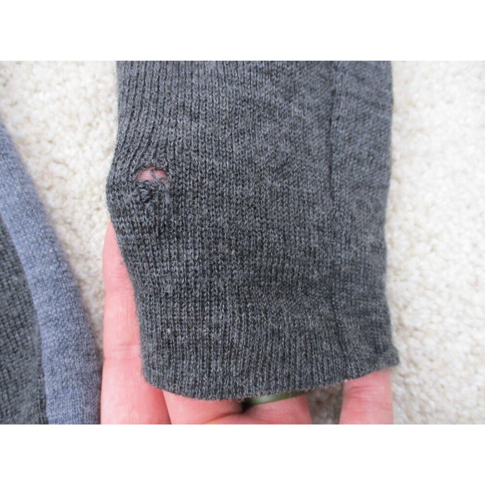 Patagonia Sweater Mens Small S Gray Knit Wool Full Zip - Picture 4 of 11